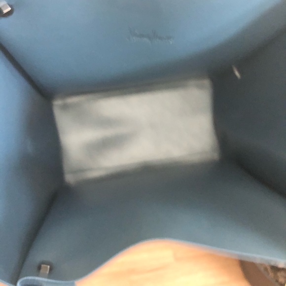 Neiman Marcus || Blue Shoulder Tote Bag Purse - Picture 4 of 7